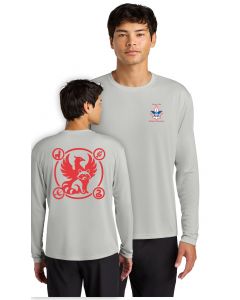 A4 Cooling Performance Long Sleeve Tee - Silver DTF - A4N3165