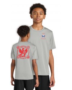 A4 YOUTH Cooling Performance Long Sleeve Tee - Silver DTF - A4N3142